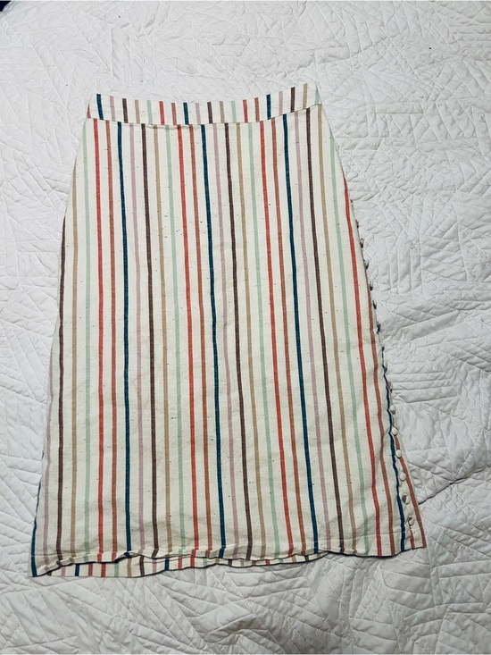 Madewell Dresses & Skirts - madewell cotton striped midi skirt with buttons